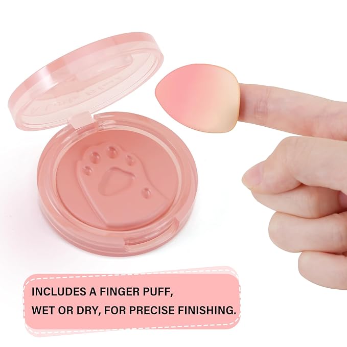 Boobeen Matte Blush Palette for Cheek, Pink Blush Cream, High Pigment Blush, Blendable Face Blusher for Confident Natural Makeup