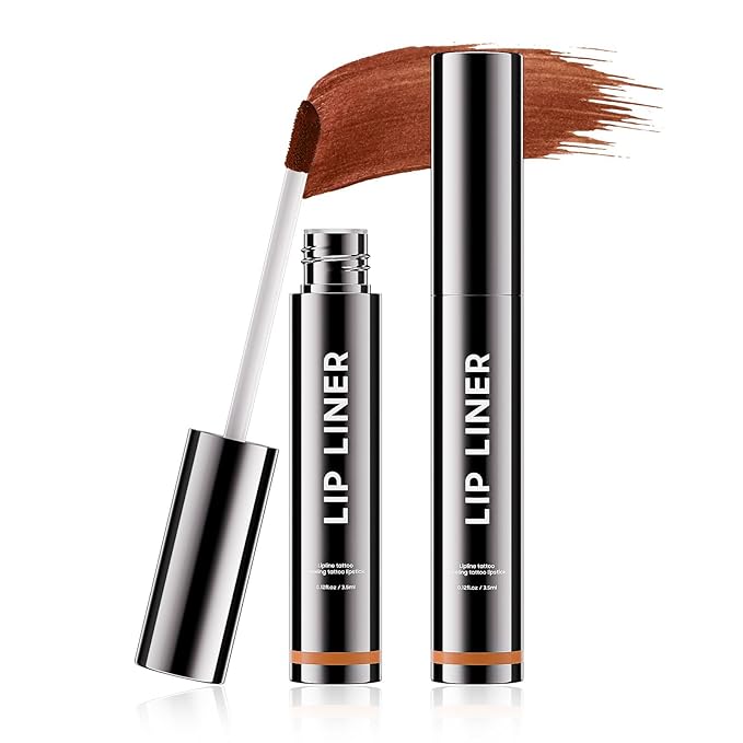 Lip Stain Peel Off - Lip Liner Waterproof, Lip Liner Stain Transfer Proof & Plumping, Moisturizing Non-Stick Cup Matte Finish Stay On All Day, Cocoa Color