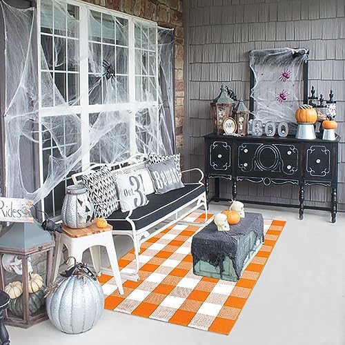 Bottalive Buffalo Plaid Outdoor Rugs, Layering Rug - Image 4