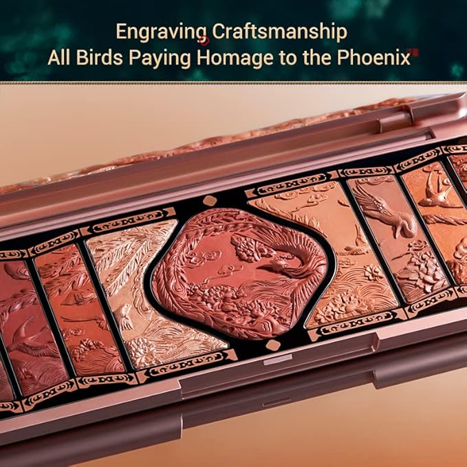 FLORASIS Floral Engraving Phoenix Makeup Palette (02 Retro Brown)