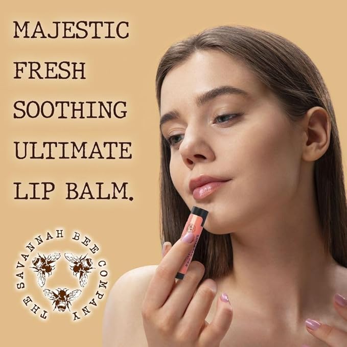 Savannah Bee Company Lip Balm - Lip Moisturizer for Chapped Lips - Hydrating Lip Balm with Pure Honey