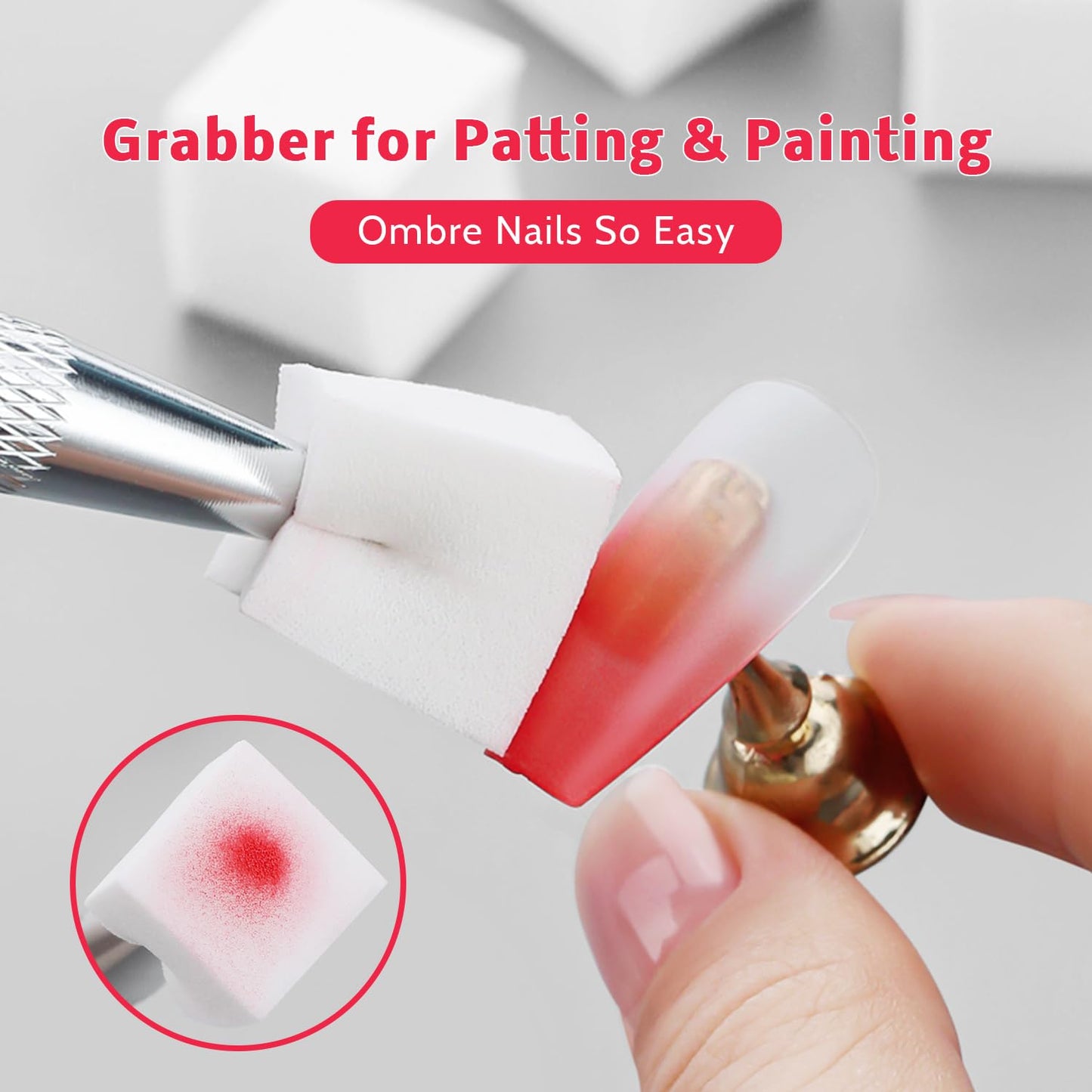 Sponge Pat Paint Nail Gel, Ombre Nails Gradient Gel Nail Blush Blooming Aura Nails Drawing Stripper Floral Painting DIY Nail Art, No Wipe, UV/LED Curing (16 Colors G)