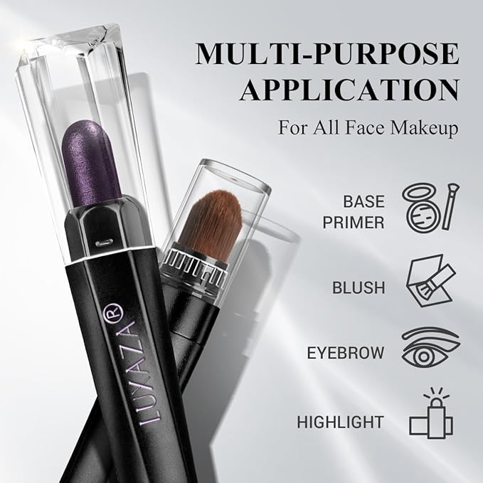 Neutral Eyeshadow Stick Makeup 6PCS Set, Pink and Purple Metallic Shimmer Matte Cream Eye Shadow Eyeliner Brightener Pencil Crayon - PURPLE MARTINI