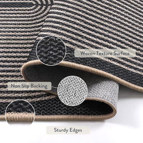 Lahome Rainbow Easy Jute Rugs for Entryway - Image 3