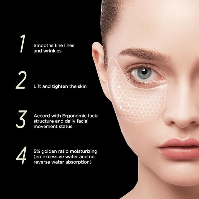 Under Eye Mask Wrinkle Patches, Under Eye Mask Amino Acid & Collagen,Eye Masks for Dark Circles and Puffiness,Eye Wrinkle Pads & Patches