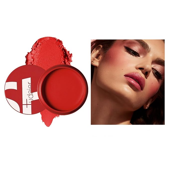 MAEPEOR Cream Blush 9 Color Smooth High-Pigmented Buildable Face Blush Long-Lasting Natural Look Face Blush for Cheeks (Color 09)