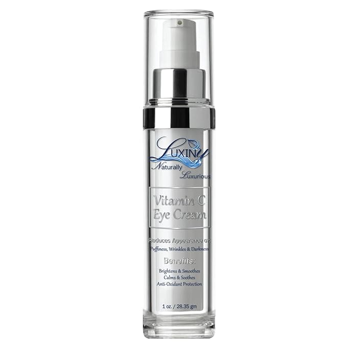 Vitamin C Under Eye Cream for Dark Circles and Puffiness, Anti Aging, Enriched Retinol Eye Cream to Reduce Eye Bags, Fine Line and Wrinkles with Aloe Vera & Cocoa Butter, 1oz.