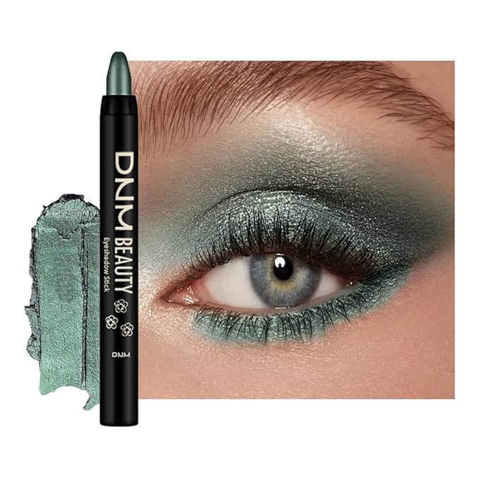 Kaely Cream Eye Shadow Sticks, Evergreen Shimmer Eyeliner Pencil Eyeshadow Palette Makeup, Eye Highlighter Brightener Stick for Older Women Waterproof Pigmented, sombras para ojos, New-67