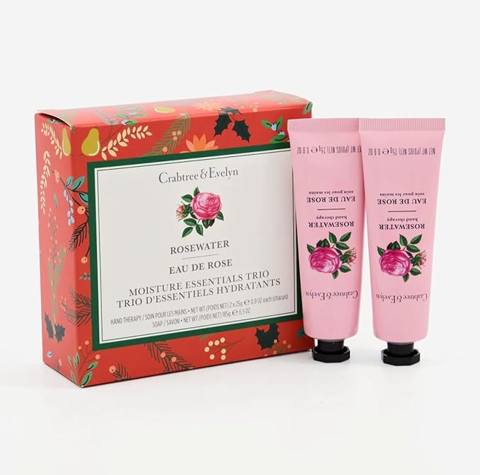 Crabtree & Evelyn Rosewater Bar Soap & Hand Therapy Gift Set