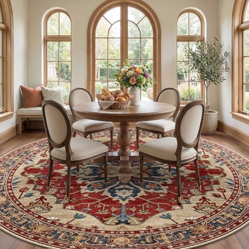 RELEANY Washable Area Rug, Round 10ft - Image 3