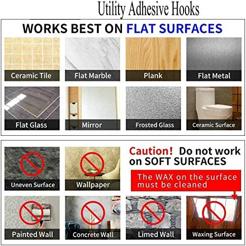 Jwxstore 12 Pack Adhesive Wall Hooks Clear 33LB Heavy Duty Sticky Hooks - Image 5
