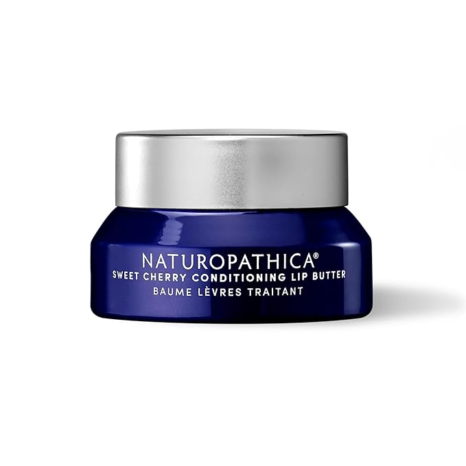 Naturopathica Sweet Cherry Conditioning Lip Butter, Natural Lip Treatment for Soft, Full Lips, 0.5 fl oz