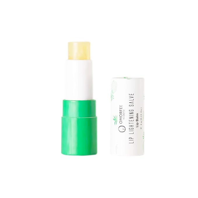 Omorfee 100% Organic Lip Lightening Stick for Dark Lips, Lip Whitening Lipstick with SPF, Natural Lip Balm Protection & Repair, Cocoa Butter, Carrot Seed Oil & Pineapple Extract - 6 Grams/0.21 Oz