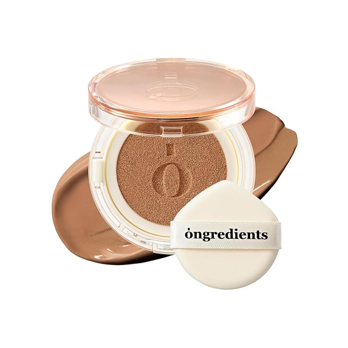 Skin Barrier Glow Cover Cushion, All-day Coverage, Glow Finish, Lightweight, Skincare-Like Texture, Non-cakey Makeup, Korean Cushion Foundation (#43N Moonlight, 0.15 oz)