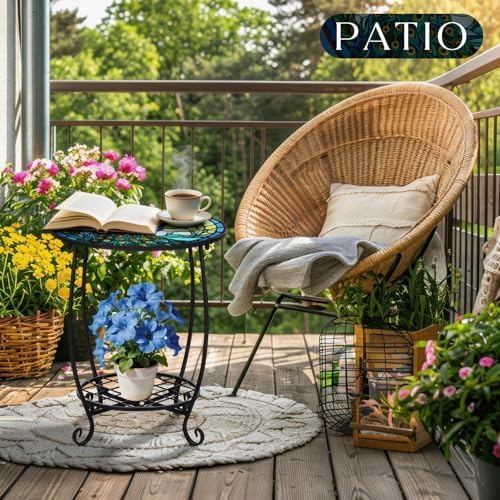 Cinnvoice Outdoor Side Table Small End Patio Porch Table - Image 2