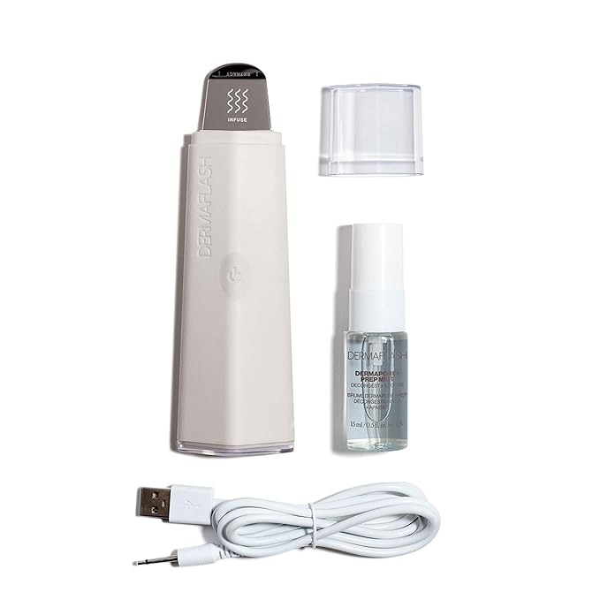DERMAFLASH DERMAPORE+™ Ultrasonic 2-in-1 Pore Extractor and Serum Infuser, Stone