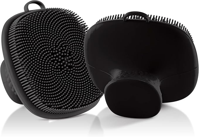 VWMYQ Face Scrubber 2 Pack Silicone Face Scrubber for Men Facial Cleansing Brush Silicone Face Wash Brush Manual Waterproof Cleansing Skin Care Face Brushes for and Exfoliating