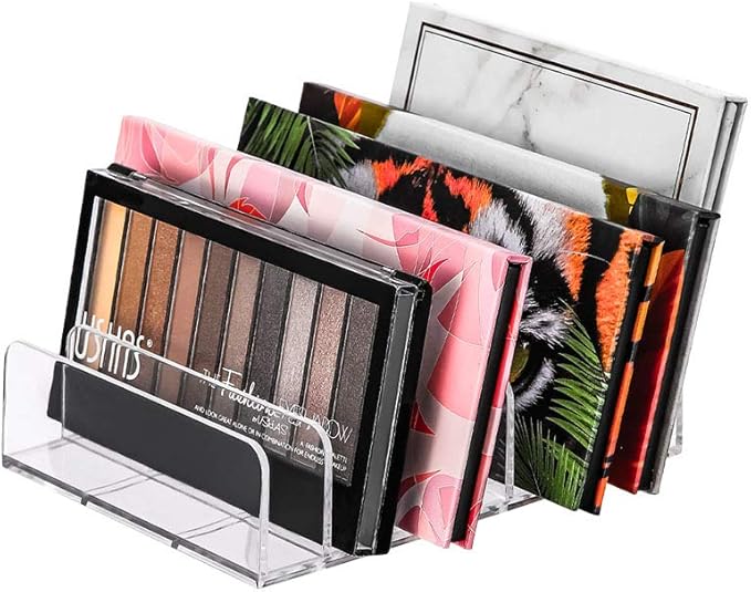 Eyeshadow Makeup Palette Cosmetic Organizer - Waterproof Eyeshadow Organizer for Eye Makeup Palette,Bathroom Countertop,7 Sections (1PCS-Large)