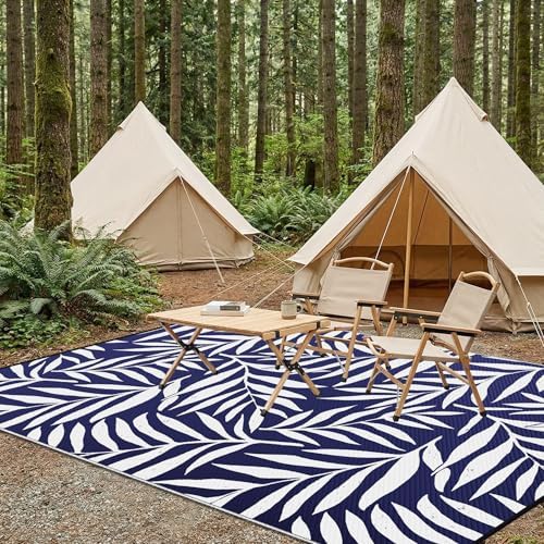 Smiry Outdoor Rug 8x10 ft Waterproof Reversible Leaf Mat - Image 7