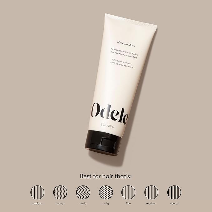 Moisture Hair Mask, Conditioner Treatment with Jojoba and Argan Oils for All Hair Types + Textures, 8 Fl Oz