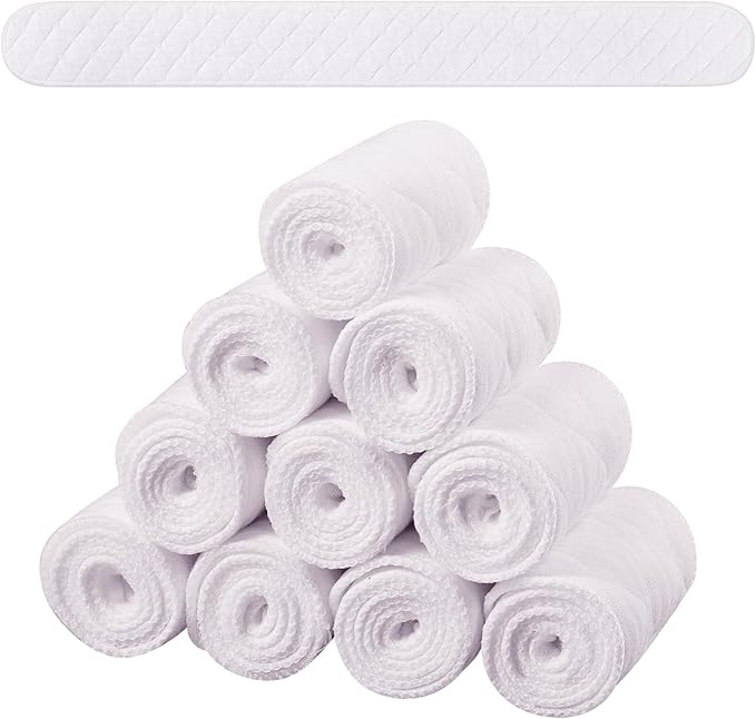 Toulite 10 Pcs Cotton Bra Liners 3 Layer Rectangle Under Bra Pads Sweat Liners for Women Sweating Supplies