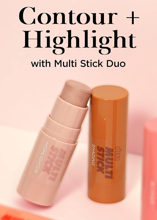 I'M MEME I'm Multi Stick Duo | Shading and Highligthing Stick for Face | Easy Blending Matte Finish Formula Suitable for Beginners