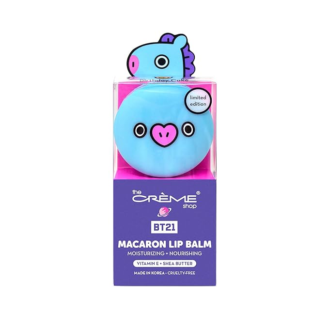 The Crème Shop BT21 MANG Macaron Lip Balm - Birthday Cake