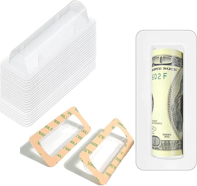 WESAPPINC Clear Chapstick Pouch Plastic Lip Balm Pouches for Gift Cards & Money Cards,Lip Balm Plastic Cover with Adhesive (60PACK)