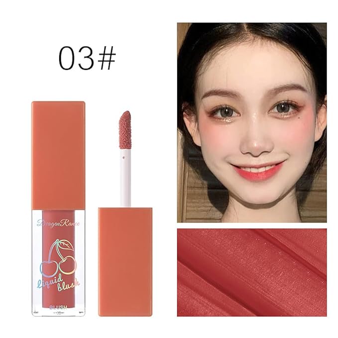 Liquid Blush 4Pcs Set Makeup for Cheeks Matte Finish Soft Cream, Flushed Cheeks, Vegan & Cruelty-free,Long-Wearing, Smudge Proof, Natural-Looking