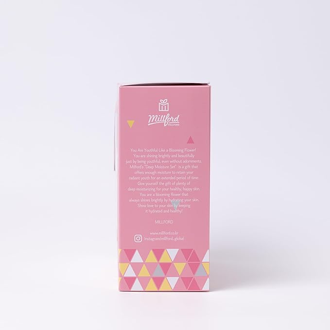 Deep Moisture Skincare Set with Panthenol and Hyaluronic Acid for Dry Skin, Moisturizing, Hydrating, Soothing, Face Moisturizing Set, Korean Skin Care, Gift Set