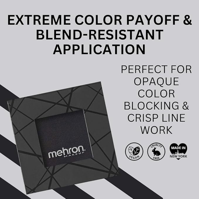 Mehron EDGE Face & Body Paint| Professional Water-Activated Face Paint Makeup | Made in the USA | For Cosplay, Halloween, & SFX (Black)