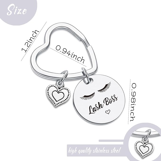 Lash Boss Appreciation Jewelry Beauty Lashes Girl Jewelry Daughter Gift Best Friend Keychain