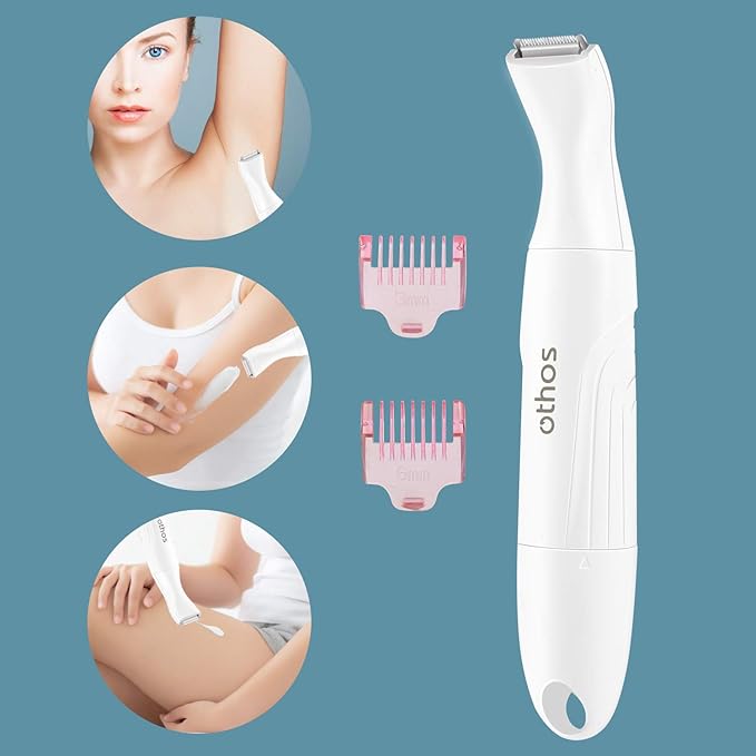 Othos Multi-Functional Electric Trimmer Kit for Women, Bikini Trimmer, Nose & Eyebrow Trimmer, Foil Shaver All in One Device, Wet and Dry use, Waterproof, AA Battery Operated (Included)