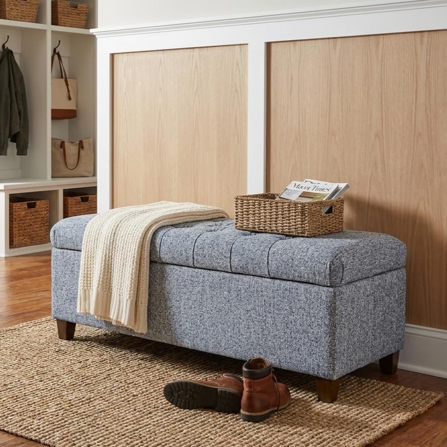 HomePop Ainsley 40" Storage Ottoman Bench - Image 4
