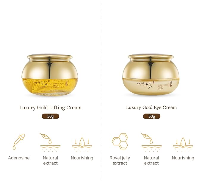YEDAM YUN BIT Prime Luxury Gold Women Skin Care Set With Skin, Emulsion, Cream, Serum, Wrinkle Care Nourishing And Moisturizing, Calming Korea Cosmetics