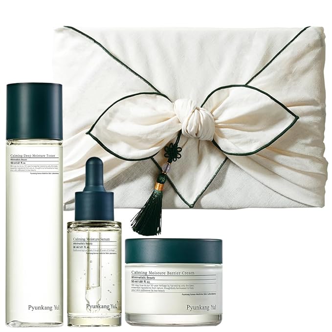 Pyunkang Yul PKY Calming Skincare Gift Set with Premium Gift Wrapping, Instantly Calms Sensitive Skin,vegan, Korean Skincare (3-item set)