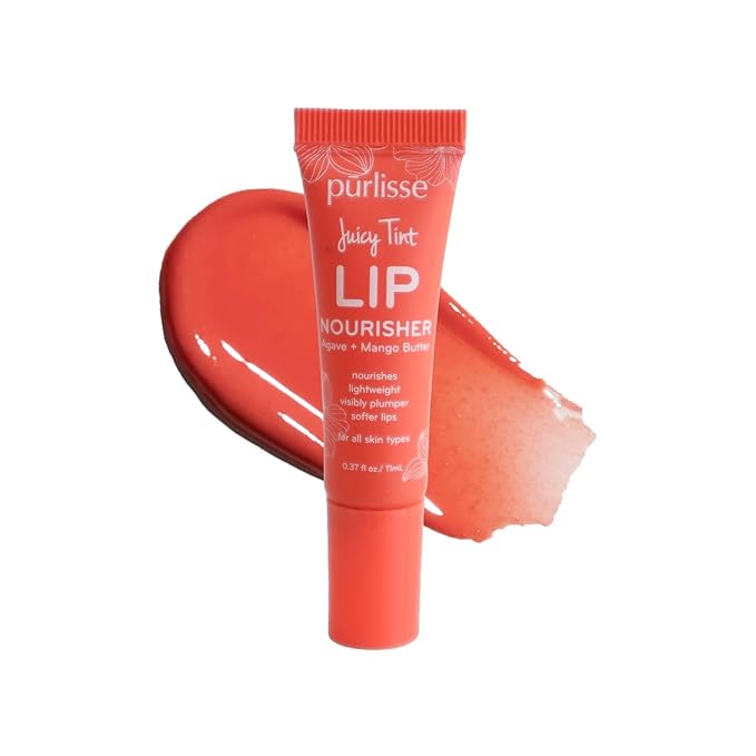 Purlisse Juicy Tint Lip Nourisher - Tinted Lip Moisturizer (Coral Shine)