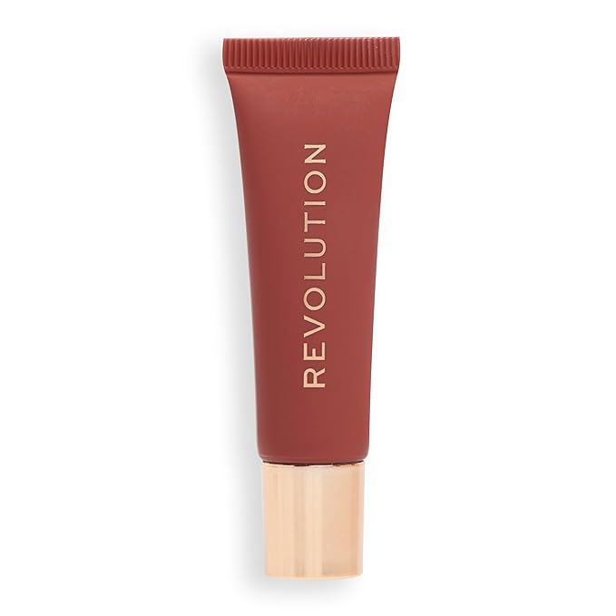 Revolution Beauty, Juicy Peptide Lip Balm, Hydrating & Plumping Lip Balm with Sheer Color, Infused with Vitamin E & Peptides, Nude Latte, 0.27 Fl. Oz