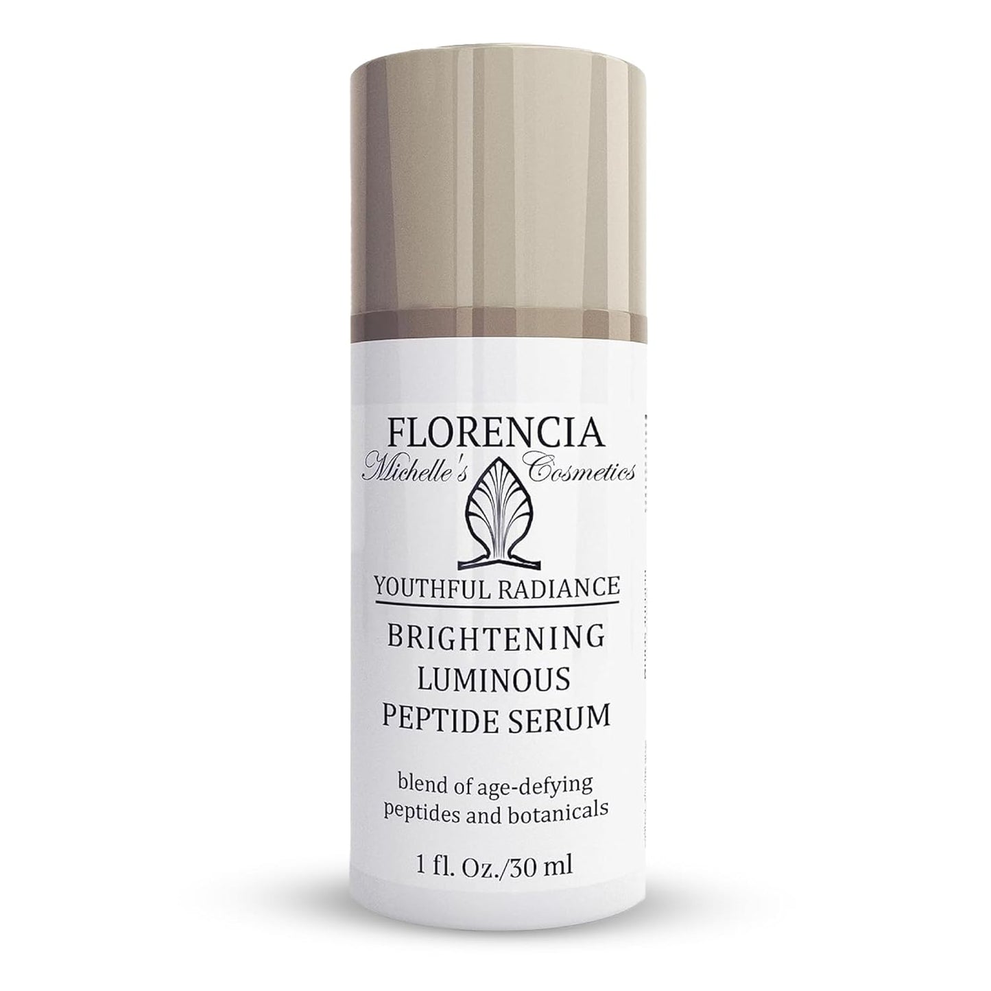 Florencia Brightening Luminous Peptide Serum - Age-Defying Face Serum with Peptides, Sodium Hyaluronate & Organic Botanicals – Helps to Reduce Wrinkles, Illuminate Complexion, 1 Oz