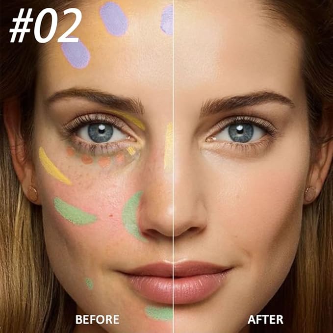 evpct 12 Color Conceal Correct Cream Contour Makeup Palette for Mature Skin Color Correcting Conceal trouble spots dullness dark circles Correct discolorations Camouflage imperfections Covers redness