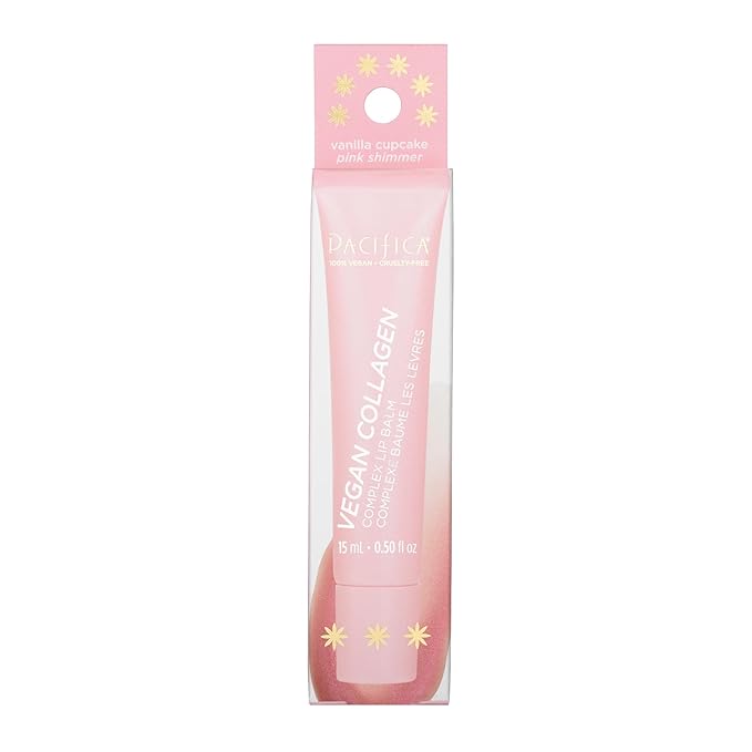 Pacifica Beauty Complex Lip Balm Trio Set, Makeup, Glow Baby, Wake Up Beautiful, Vegan Collagen, Lip Gloss, Orange, Lavender, Lemon, Vanilla, Non Sticky Formula, 0.30 fl oz Each (Set of 3)