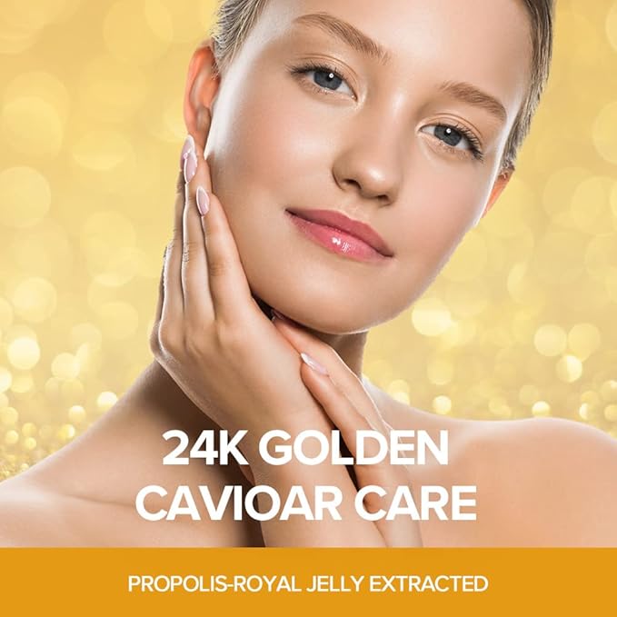 JMsolution Active Golden Caviar Nourishing Mask - Korean Skincare Facial Mask-Cavior extracted - collagen essense- 10 sheets for all skin type