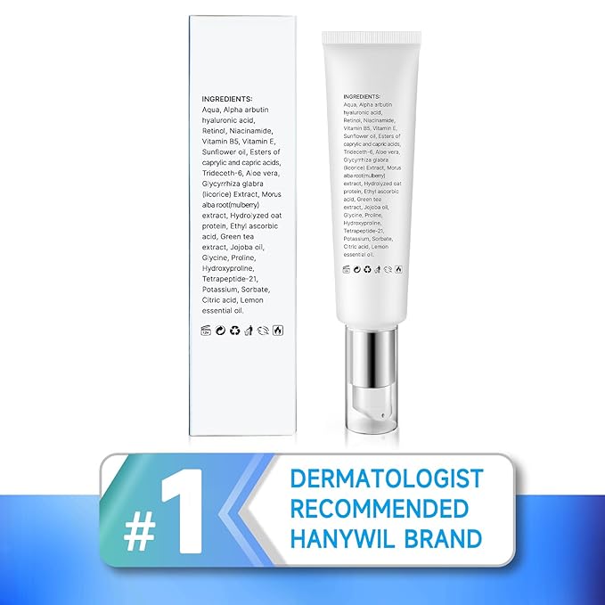HANYWIL Dark Spot Corrector Cream for Hyperpigmentation,Brightening Serum for Face & Body,Rapid Fade Treatment for Sun Spots, Age Spots & Melasma,Dermatologist-Tested Skin Tone Evenser (2.0 Fl Oz)