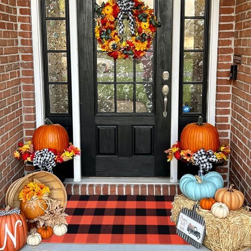 Buffalo Plaid Outdoor Rugs, Layering Rug - Image 2