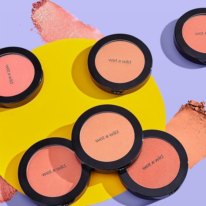 wet n wild Color Icon Blush, Effortless Glow & Seamless Blend infused with Luxuriously Smooth Jojoba Oil, Sheer Finish with a Matte Natural Glow, Cruelty-Free & Vegan - Pearlescent Pink(Packaged)