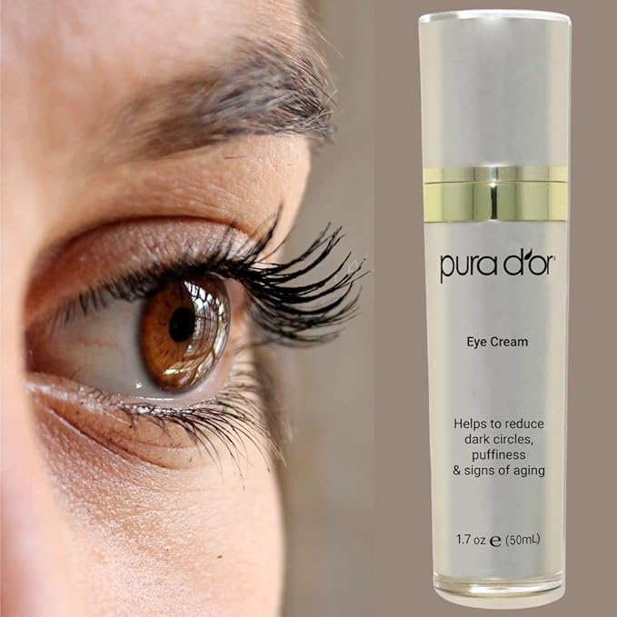 PURA D'OR Sharp Look Eye Cream (1.7oz) Youth-Enhancing Eye Cream For Firm Lift and Reduced Appearance of Wrinkles and Fine Lines, Puffiness and Under Eye Bags With 24K Gold