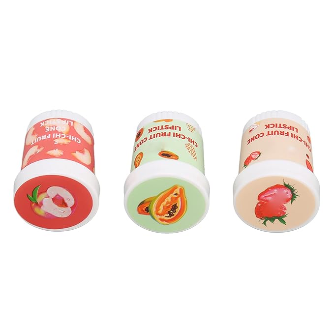 Lip Care Balm, Ice Cream Shape 3 Scent Lip Balm Pot Refreshing for Daily Care