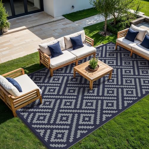 GENIMO Outdoor Rug, Waterproof Plastic Rugs 10'x14' - Image 3
