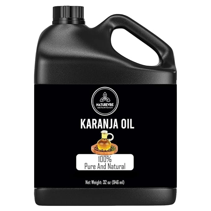Naturevibe Botanicals Karanja Oil 32 Ounces | 100% Pure and Natural | Great for Skin Care and Hair Care