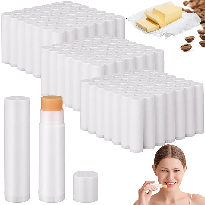 Demissle 150 Pcs Unlabeled Lip Balm Bulk Chapped Stick Blank Mini Lip Balm Gifts Moisturizing Lip Balms Favors for Women Homeless Wedding Bridal Shower Favors Baby Shower Guests Favors(Cocoa Butter)